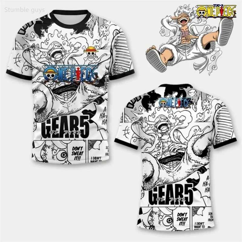 Sommer Kinder Einteiler T-Shirt Sabo Luffy Bond Jersey Lässige Atmungsaktive Kurzarm-Kleidung für Jungen Mädchen Outdoor-Oberteile