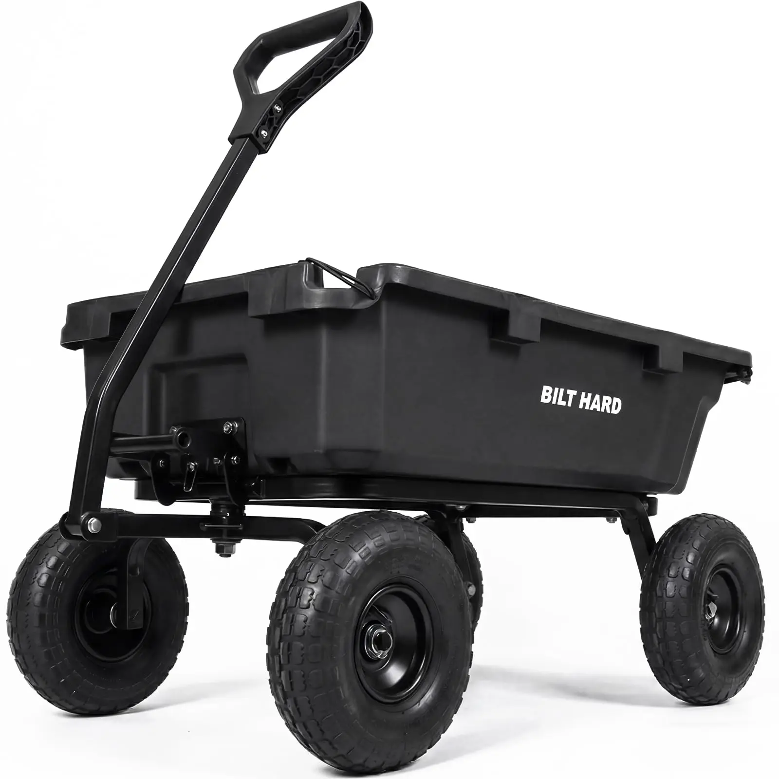900 lbs Poly Garden Dump Cart, 5 Cu.Ft Wheelbarrow Cart with 10