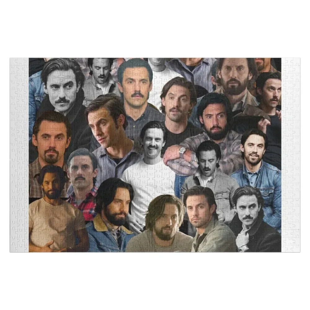 

Milo Ventimiglia photo collage Jigsaw Puzzle Customized Kids Gift Custom Wooden Name Puzzle