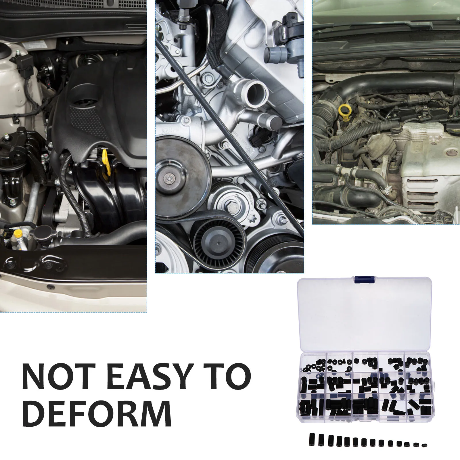 

140pcs Insulating Washer Set Nylon Spacers Sealing Cylinder Gaskets For Electrical Automotive Marine Fastener Distribution