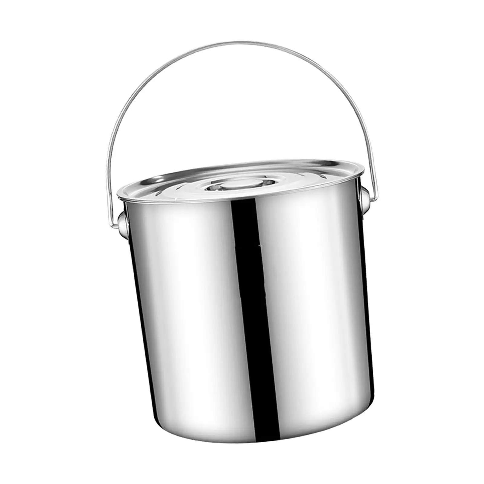 Stainless Steel Stockpot Easy to Clean for Boiling Strew Simmer Heavy Duty with Lid Cookware for Canteens Family Household Hotel