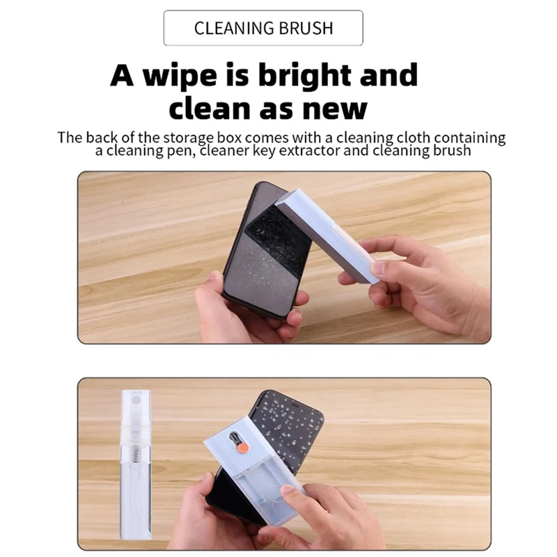 Features 10-In-1 Computer Cleaning Kit Camera Tablet Screen Headphone Cleaning Brush Keycap Puller Card Remover