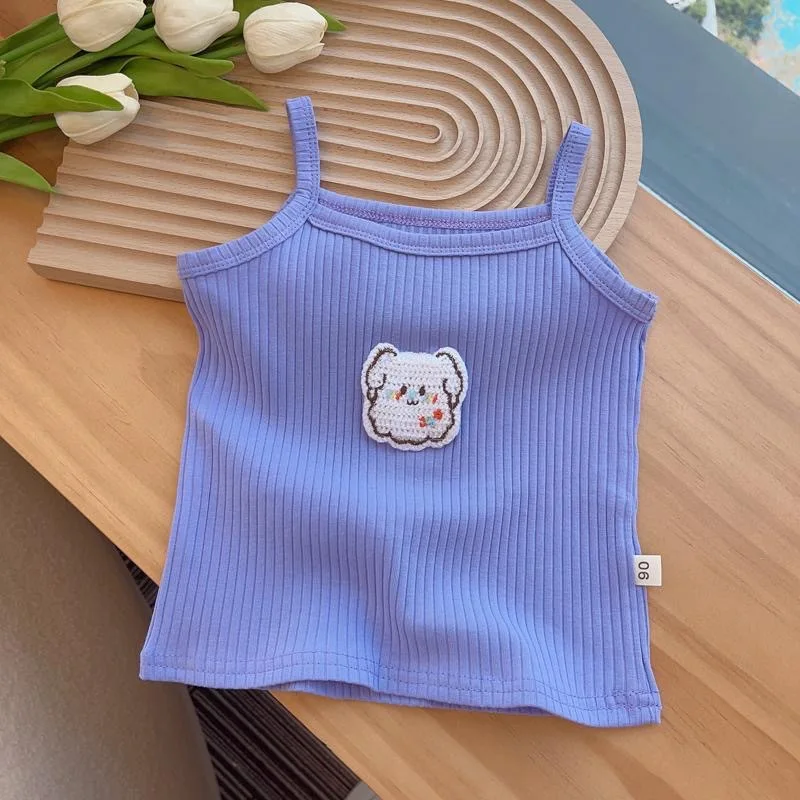 Kids Underwear Cotton Girls Camisole Vests Tank Tops Cartoon Girls Boys Vest Children Tops Undershirt for 3-8 Years Old