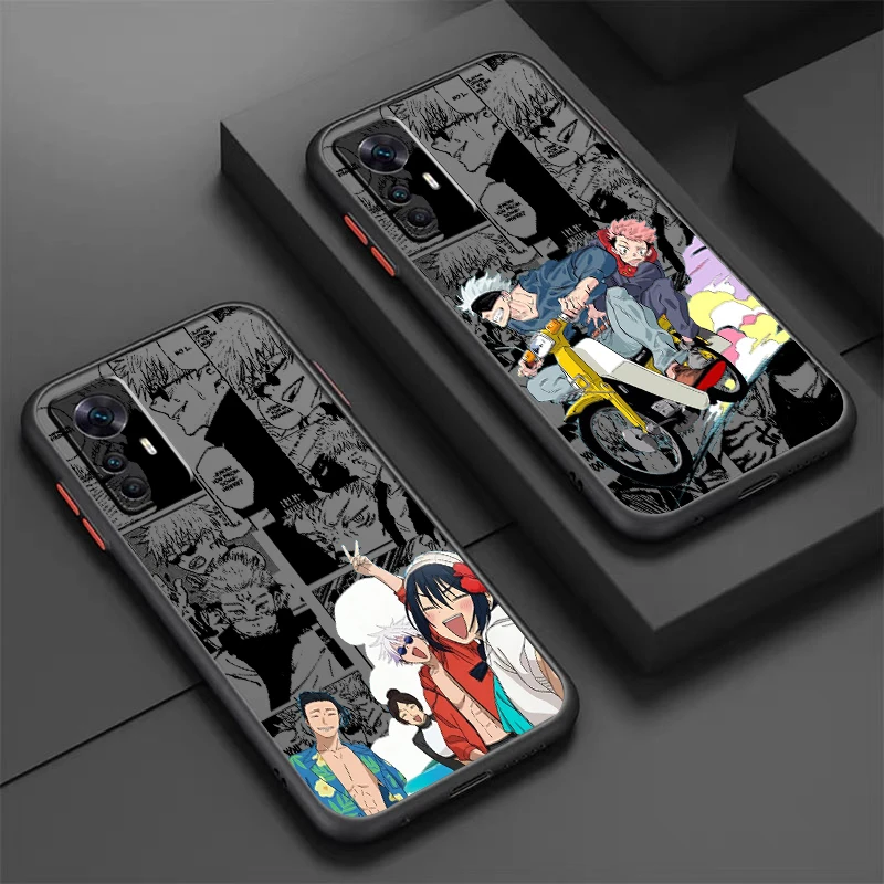 Spell Battle Anime Fashion Frosted Translucent For Xiaomi Mi 13 12 12T 11T 11 11i 10T 10 9T Pro Lite Ultra 5G TPU Phone Case