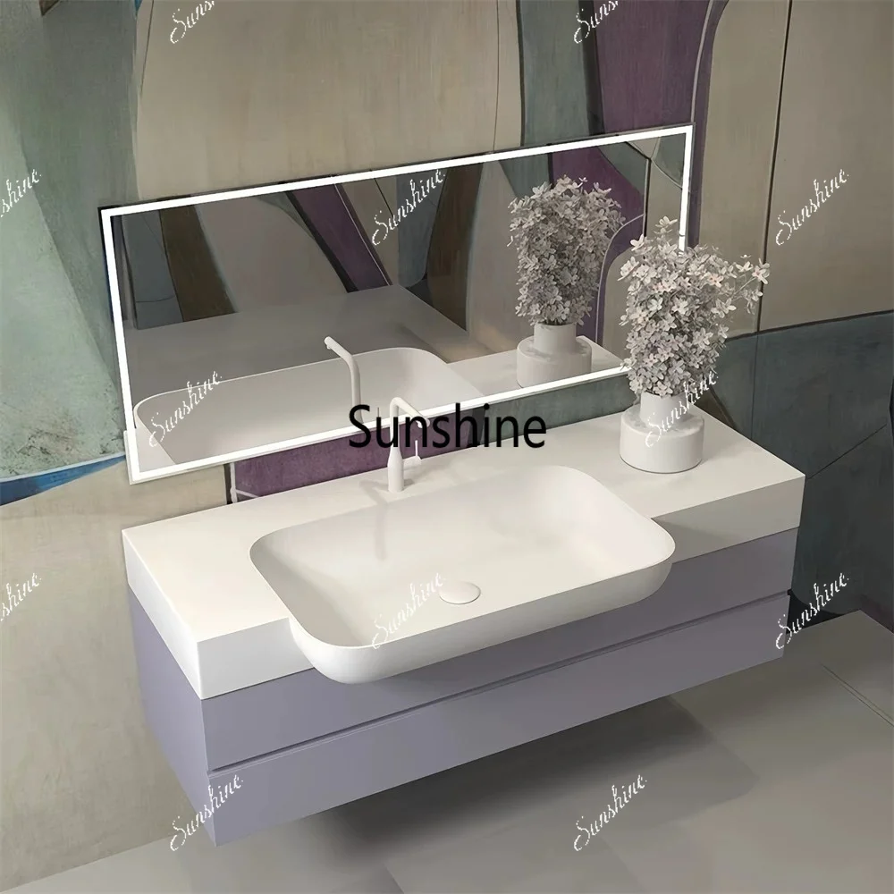 Small apartment narrow side washstand bathroom cabinet