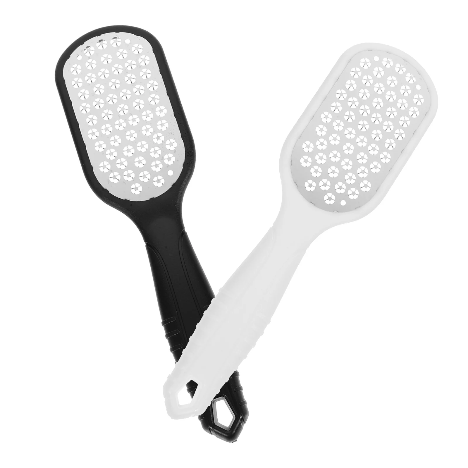 2개입 스테인리스 발 각질 제거기 컴팩트한 발 각질 제거기 효율적인 페디큐어 케어 발 각질 제거 파일 핸드헬드 스크러버