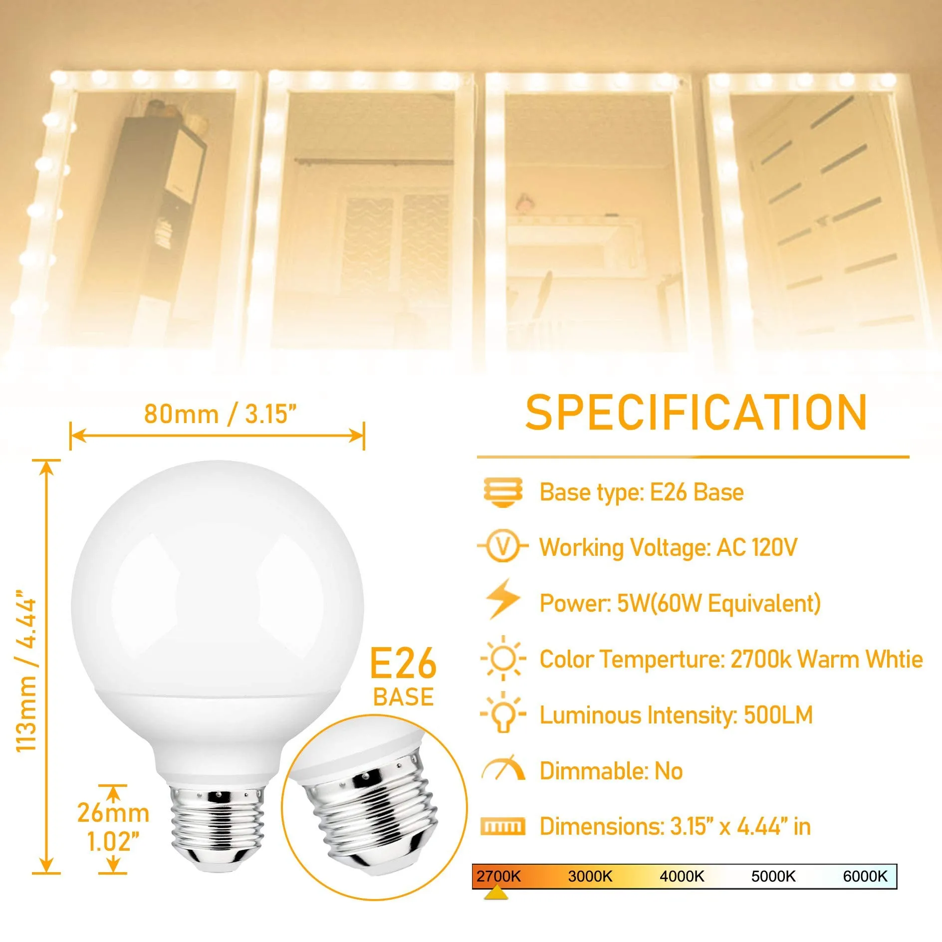 LED Bulb E27 30W 20W 15W 220-240V G80 G95 G120 Energy Saving Global Light Lampada Ampoule led Light led Lamp Vanity Light Bulbs