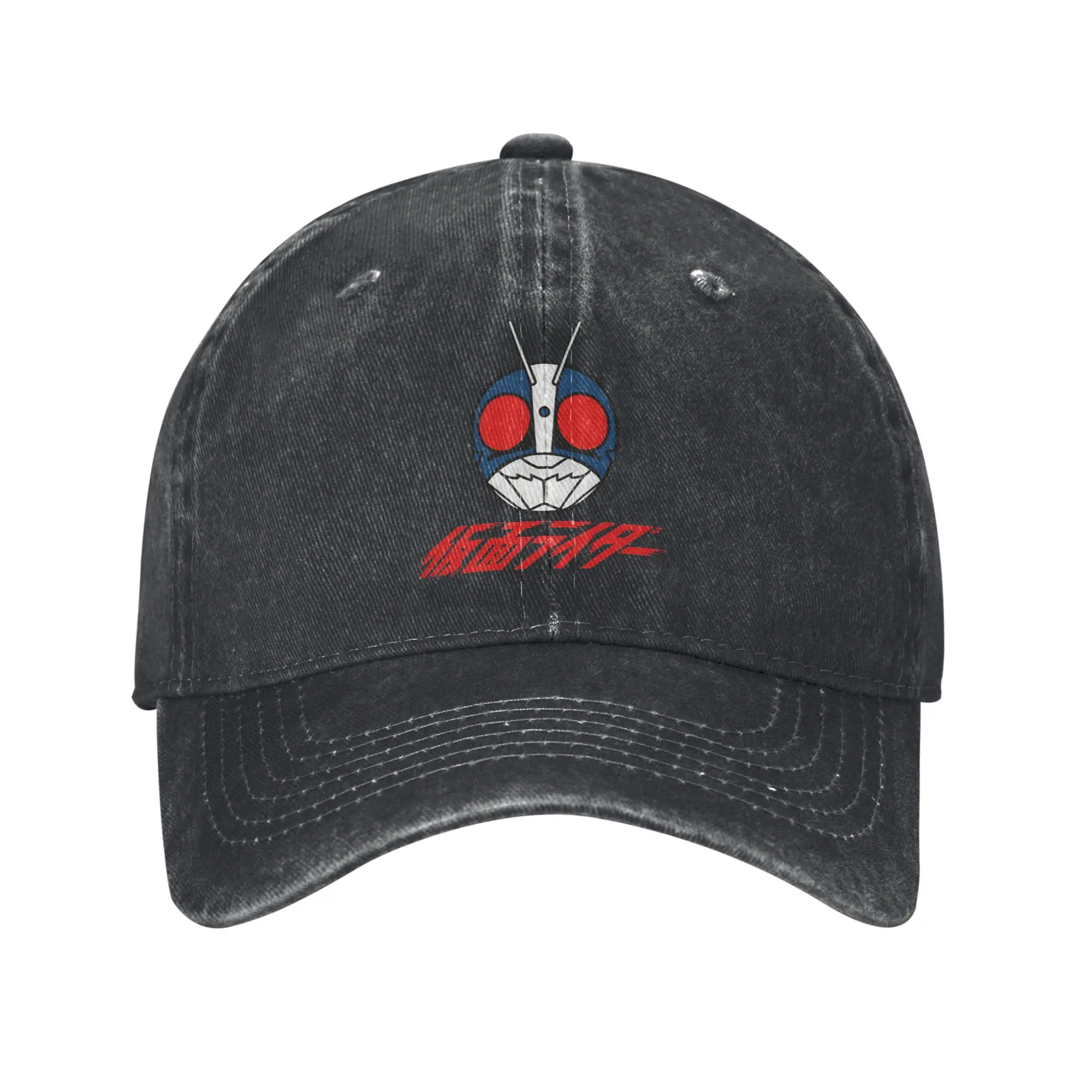 Kamen Rider Logo Colour Baseball Caps Vintage Distressed Cotton  Headwear Men Women Outdoor Activities Adjustable Fit Hats Cap