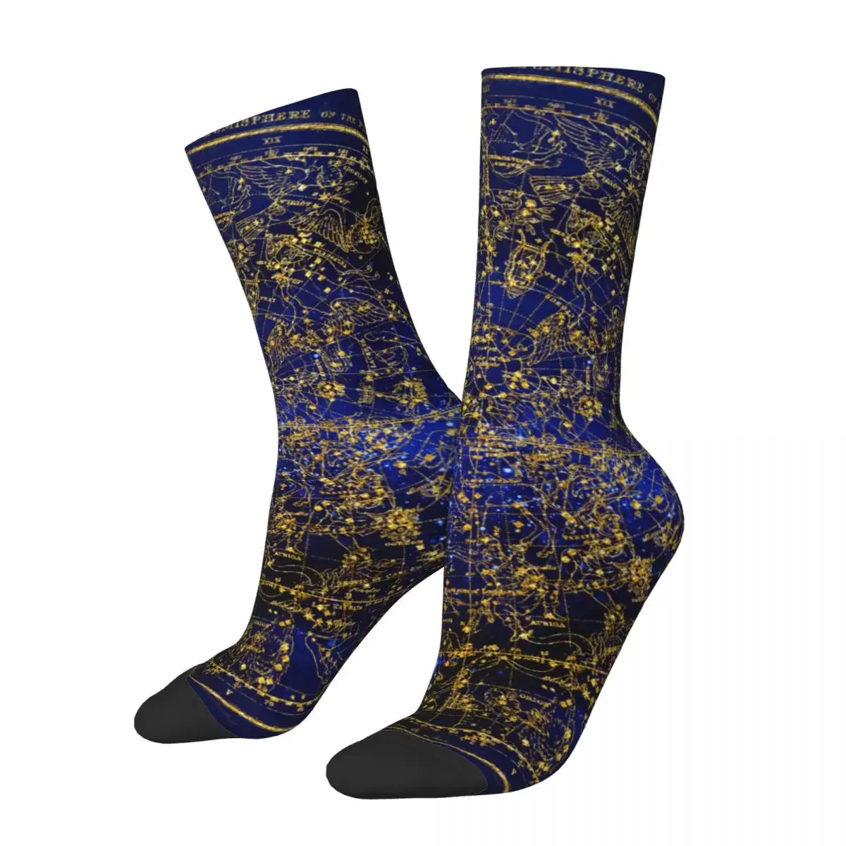 

Hip Hop Vintage Northern Hemisphere Constellation Zodiac Astrology Crazy Men's Socks Seamless Printed Novelty Crew Sock Boys