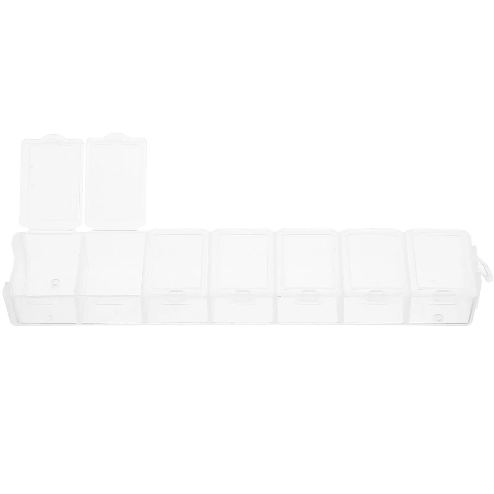 7-Grid Clear Bead Organizer Box Transparent Plastic Storage Box Divider Small Parts Organizer for DIY Jewelry Craft Storage