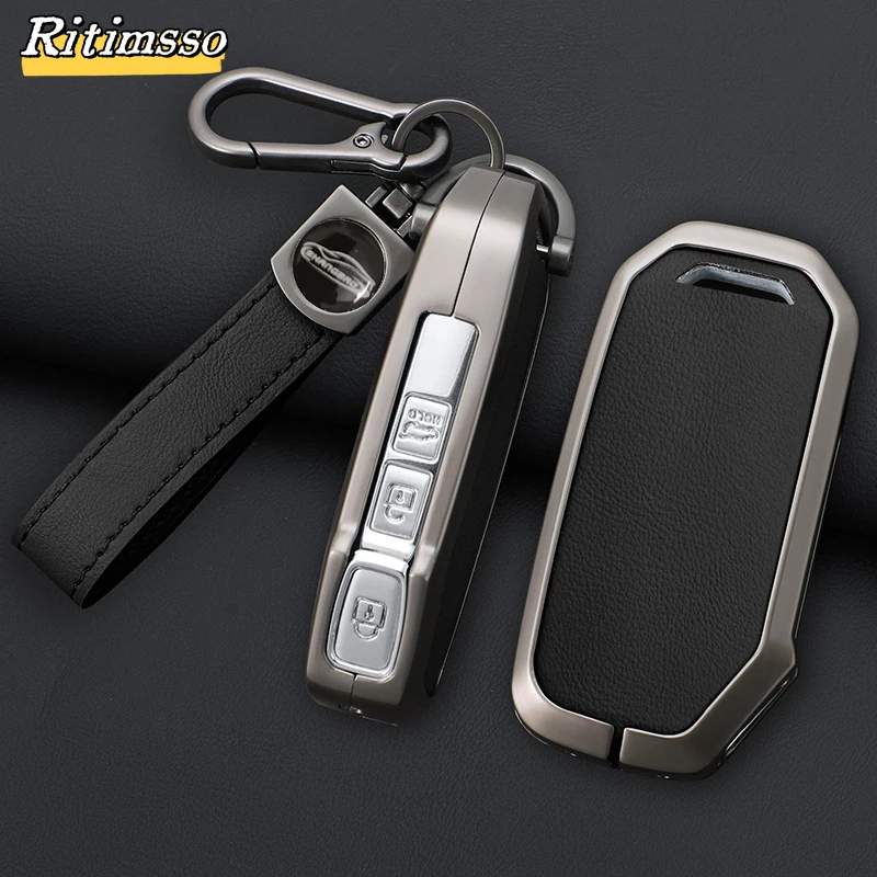 Alloy Car Key Case Cover Keychain Shell Fob Holder For Kia Sportage 2023 Kia Ray Sorento Soul Telluride Cerato 2020 K5 K8 2022