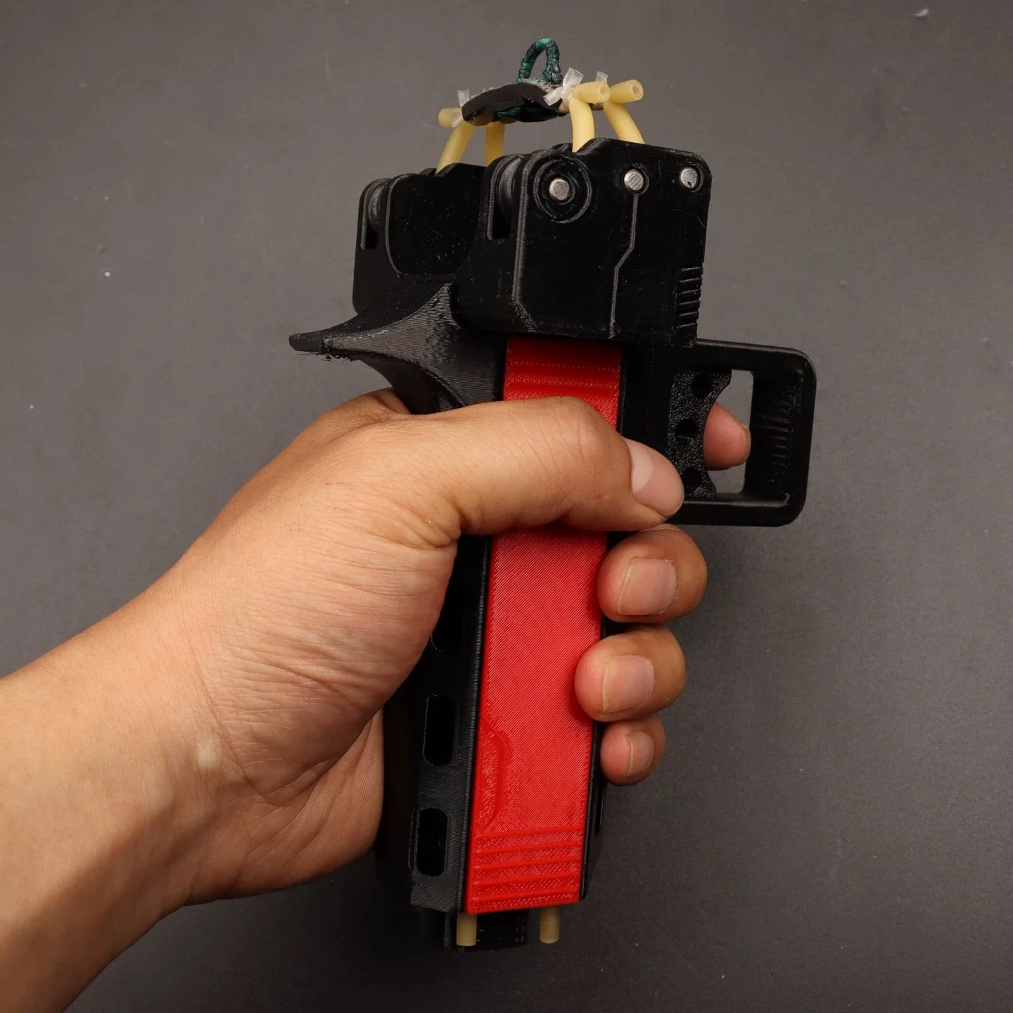 NEW 3D Printed Adult High-precision Slingshot with Automatic Bead Loading Portable Outdoor Hunting Tool