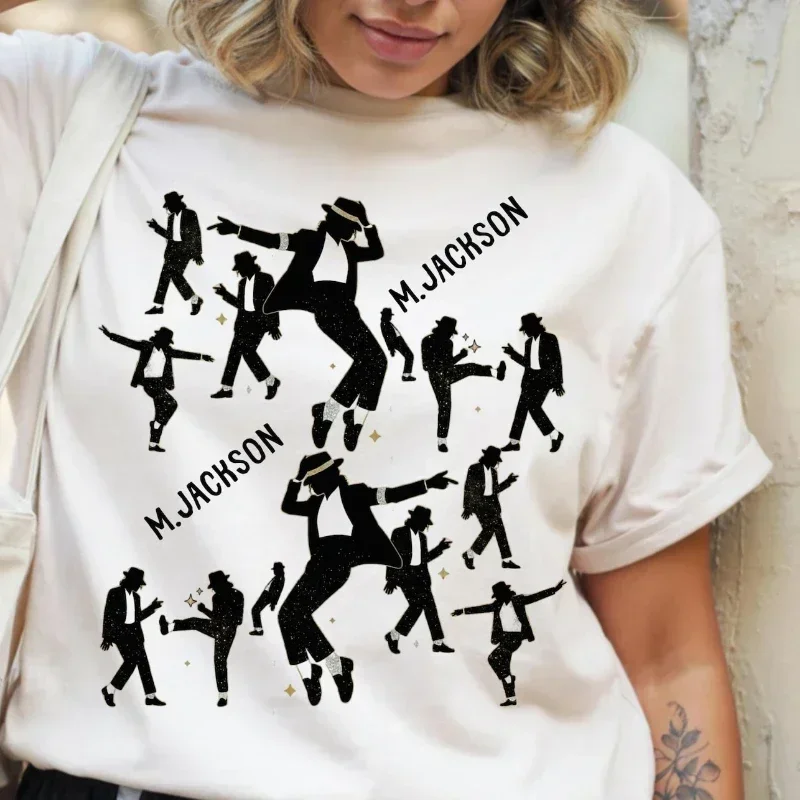 Michael-J Beat It Piano Keys T Shirt King of Pop Music Tee 2026 Fashion MJ Fan Clothes Summer Short Sleeve T-shirt Clothes