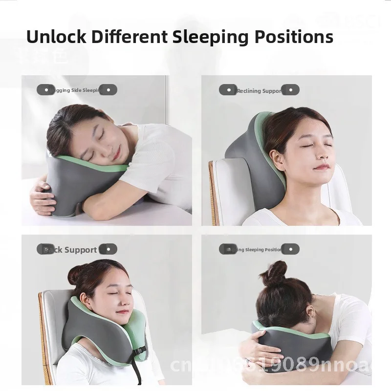 

U-Shaped Memory Foam Nap Pillow Slow Rebound Neck Support for Office And Travel Universal Comfortable Pillow in Lead