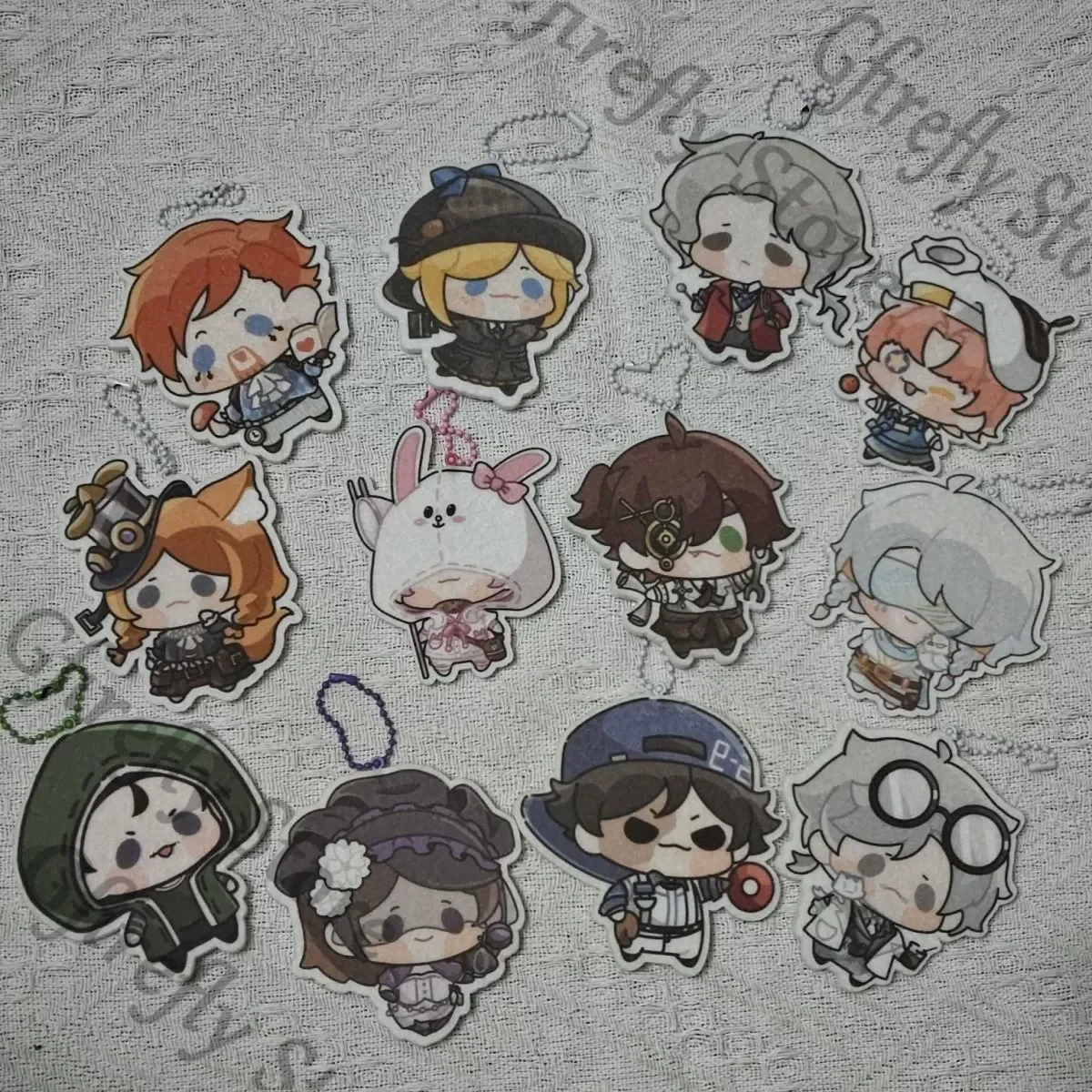 

Anime Identity Ⅴ Luca Balsa Norton Campbell Michiko Cosplay Double-sided Non-woven Fabric Pendant Keyring Keychain Adorn Gift