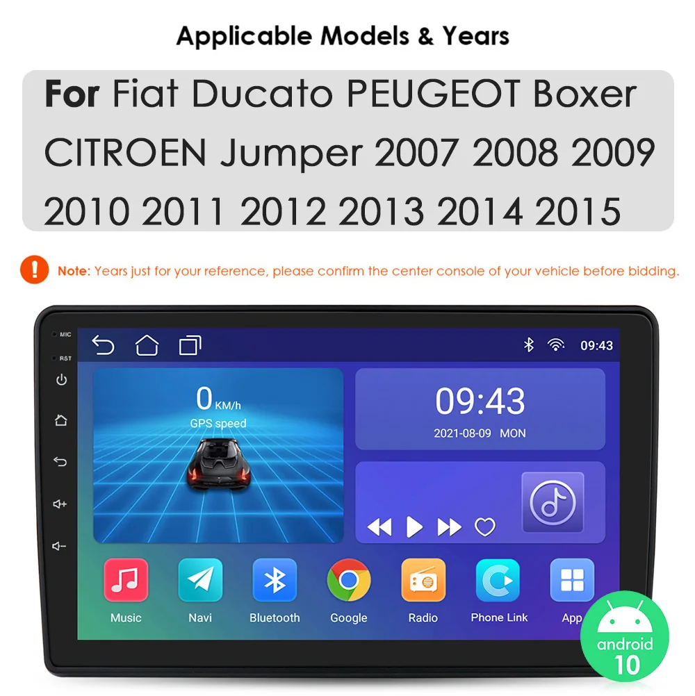 Android  radio car player with GPS Navigation  For Fiat Ducato PEUGEOT Boxer CITROEN Jumper  2008 2009 2010 2011 2012 2013