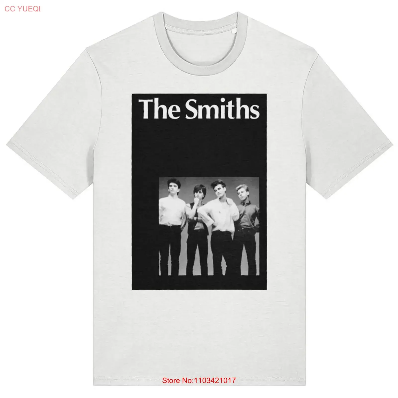 Camiseta blanca The Smiths Sire Promo 1984, camiseta vintage con gráfico lavado, informal y versátil, para uso diario, ropa de diseñador