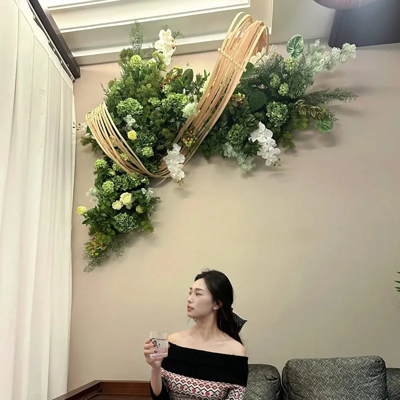 hanging hanging simulation flower art landscape indoor shopping mall sales department exhibition hall decoration fake plant