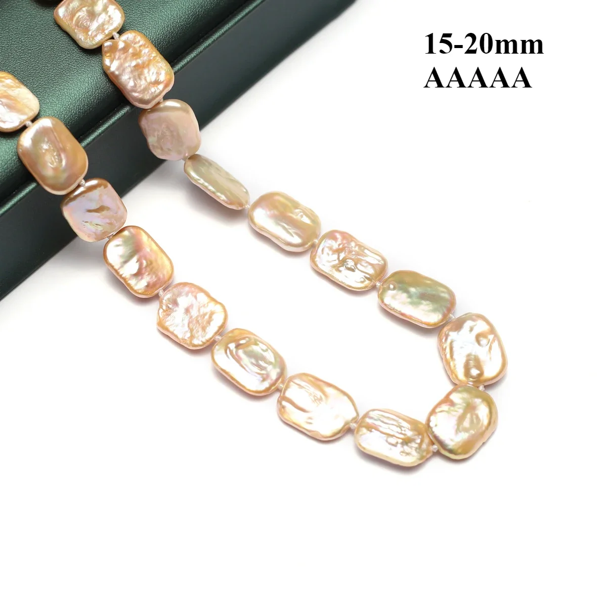 

15-20mm 5A Natural Freshwater Pearl Pink Purple Square Baroque Bead Women Jewelry Make DIY Necklace Bracelet Accessories 43-45cm