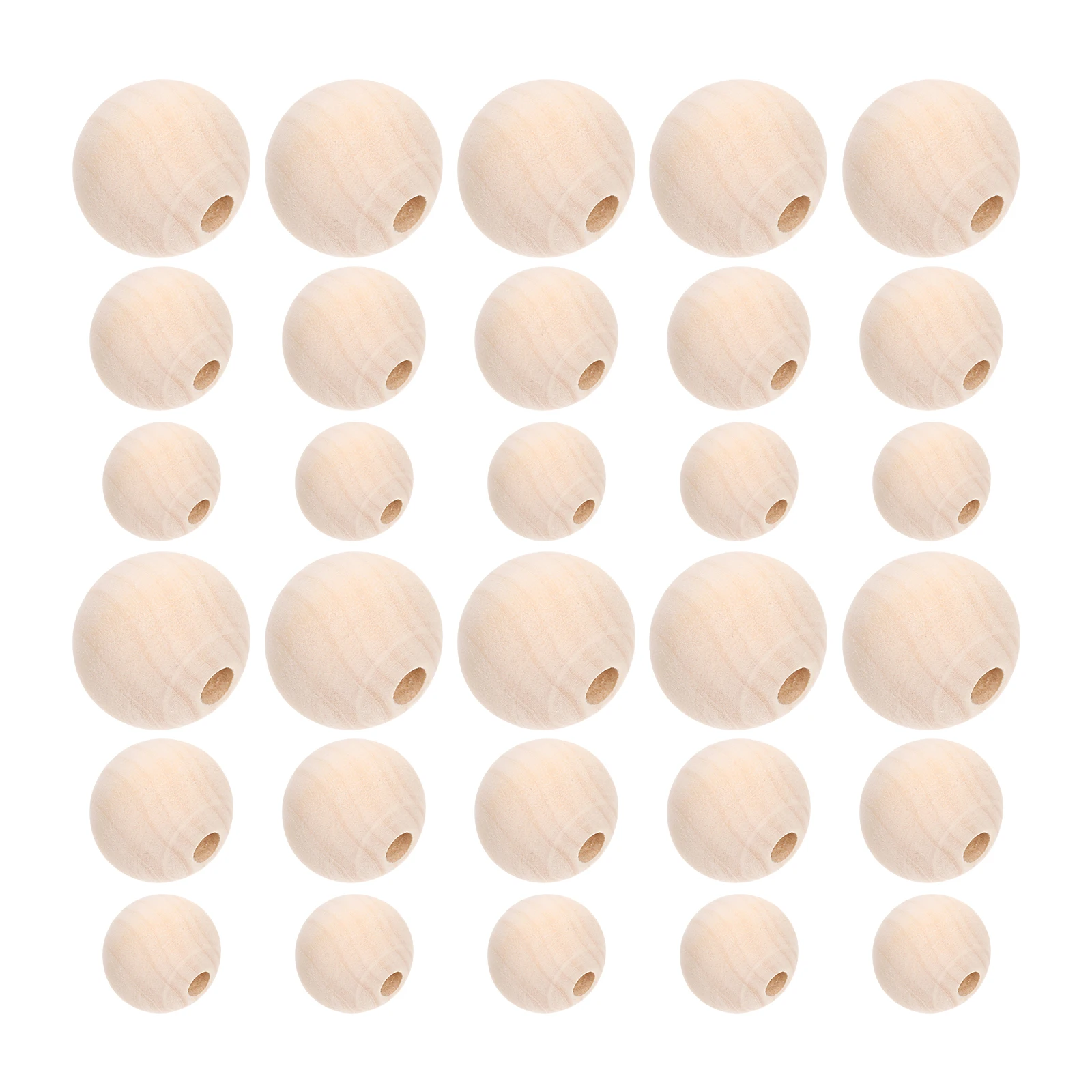 

150pcs Wood Beads Unpainted Round Spacer DIY Crafts Bracelets Necklaces Jewelry Making Farmhouse Decor Projects Sewing