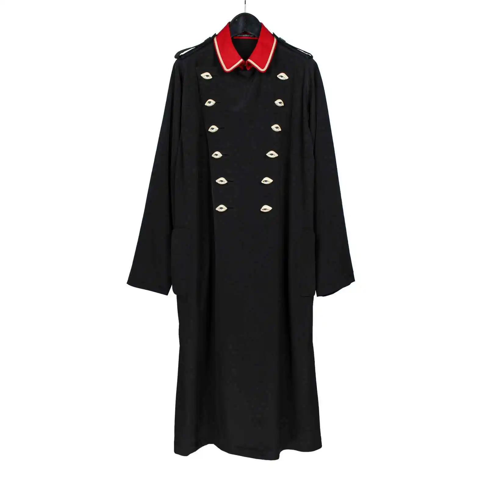 

TOP-YAMAMOTO оригинальное пальто на пуговицах в британском школьном стиле, мужской халат, свободное пальто большого размера