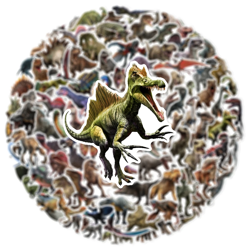 10/30/50/100pcs Jurassic Dinosaur Children Stickers Cool Cartoon Graffiti Decals Notebook Bike Laptop Phone Sticker for Kids Toy