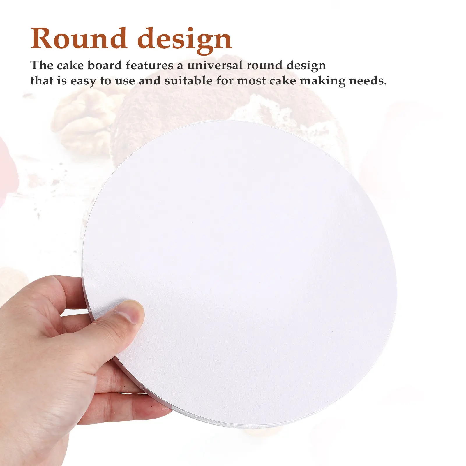 

Набор из 6 круглых подложек для торта, пищевой пластик, прочные, с гладкой поверхностью, 8 дюймов, для свадеб, дней рождения, выпечки