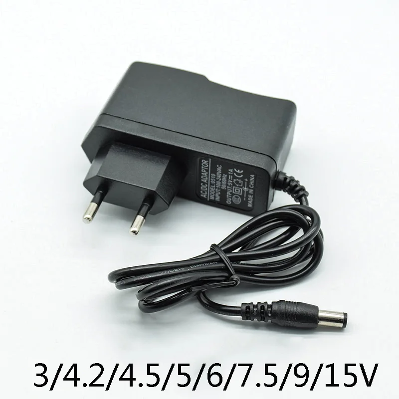 1PC 5.5*2.5/2.1mm AC 110-240V to DC 3V  5V 6V 7.5V 9V 15V for 1A LED light strip Universa adapter   Converter power supply