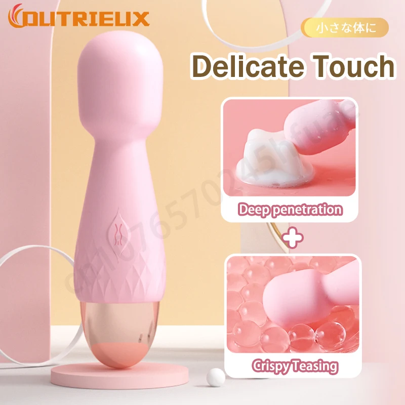 Powerful 10 Modes Vibration Mini Vibrator Magic Stick USB Charging Massager G-Spot Masturbator Vibrators Sex Toy For Women Adult