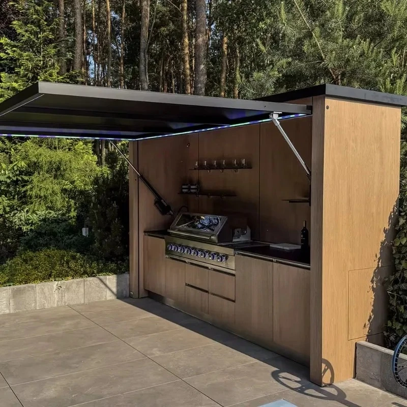 BBQ House All-In-One Heavy-Duty Grill Eco-Friendly Anti-Corrosion Modern Style Waterproof Kitchen House Customized Sturdy Patio
