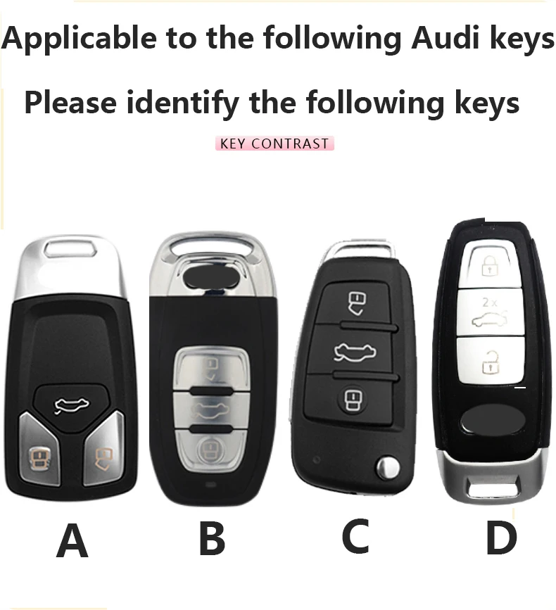 TPU Car Key Case Cover For Audi A4 A5 A6 A7 A1 A3 A8 B8 B9 B6 B7 C5 8P 8L 8S 8W 8V Q3 Q5 Q7 S3 S4 S5 S6 S7 S8 TT TTS R8 RS RS3