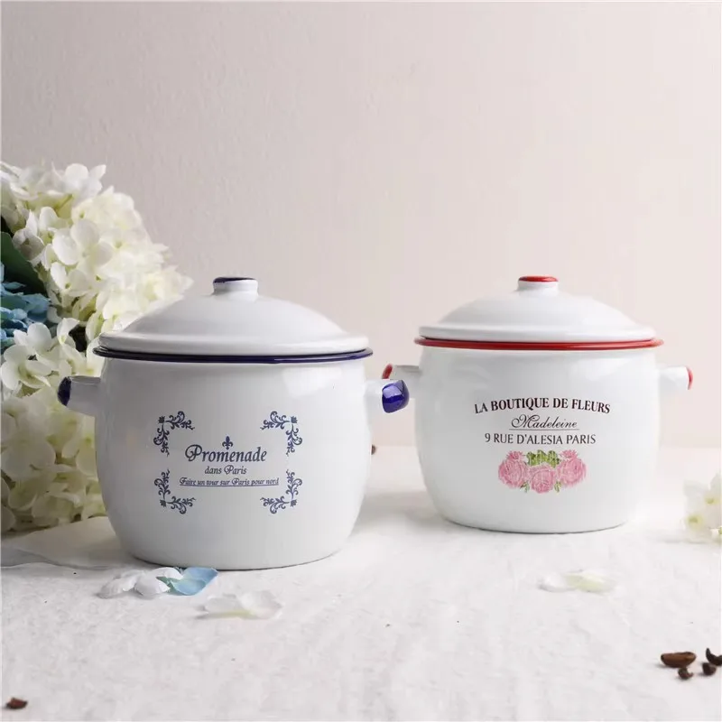 Olla para estofado pequeña esmaltada japonesa con tapa, Nido de Pájaro, cuenco para huevos al vapor, tazones para sopa de arroz, contenedor de comida, vajilla