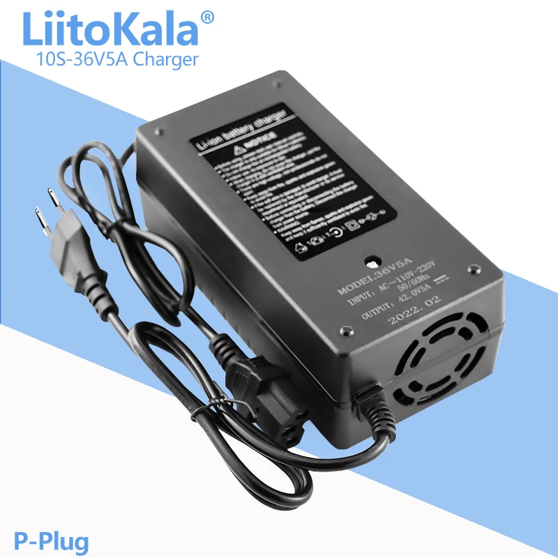 LiitoKala 48V/36V 13S/10S 2A/3A/5A Lithium-ion battery pack charger  Universal 42V/54.6V 5A AC DC Power Supply Adapter