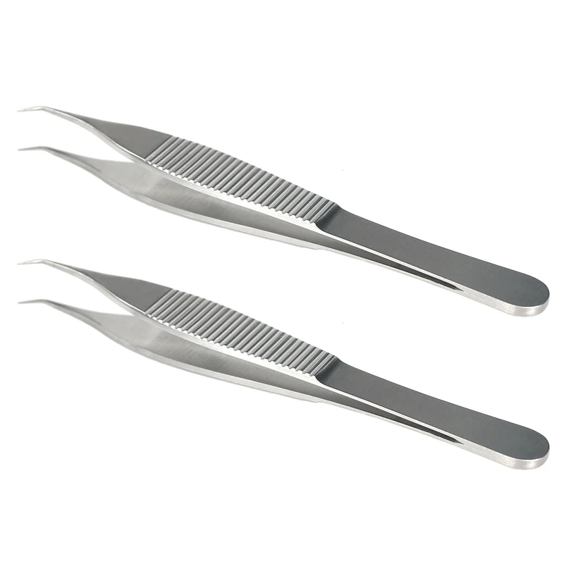 Pince à cheveux en acier inoxydable pour greffe capillaire FUE, forceps coudé pour implantation, outil de fixation pour implantation capillaire