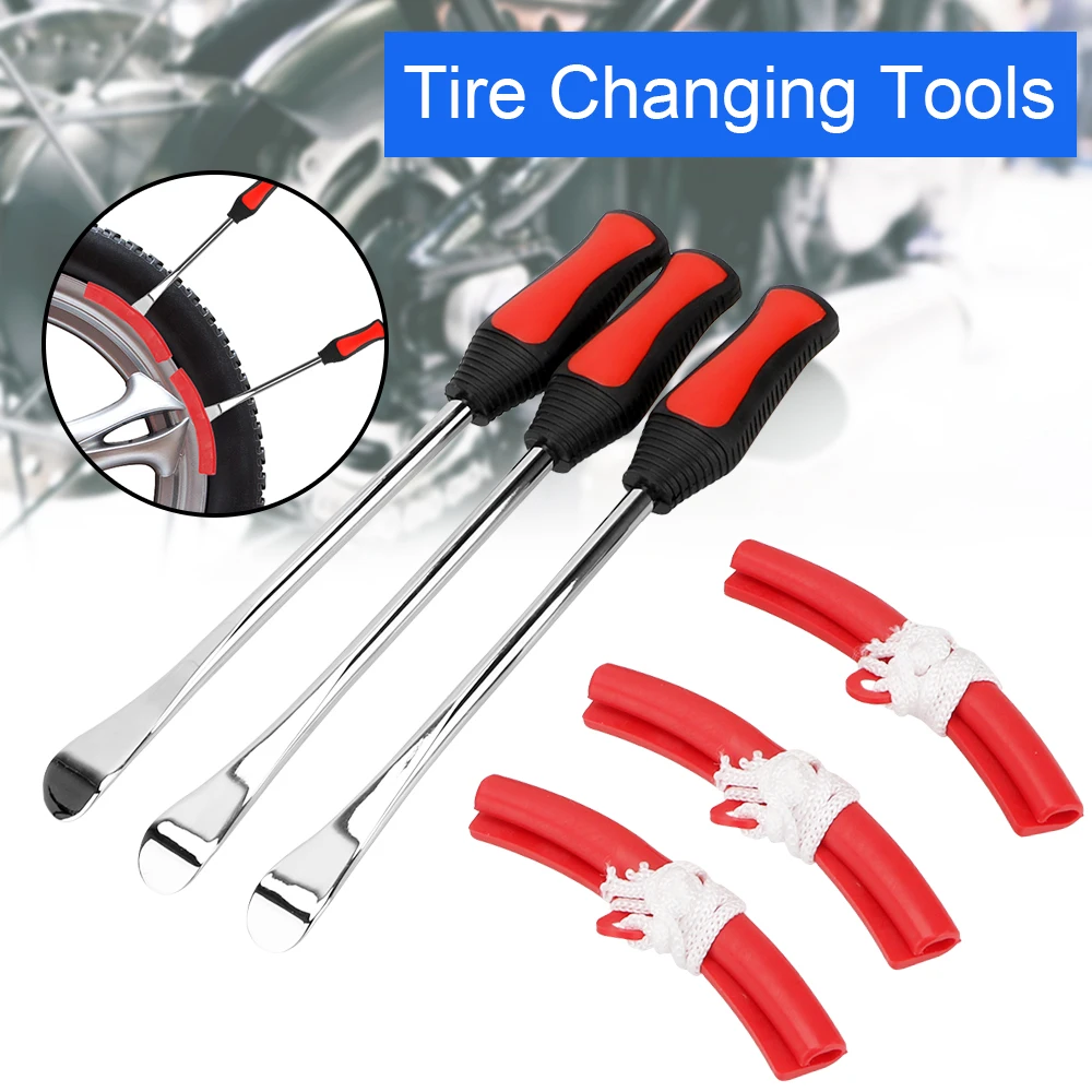 

Car Tire Change Crowbar Bike Motorcycle Tire Changing Levers With Wheel Rim Rubber Protector Automobile Tire Change Garage Tools