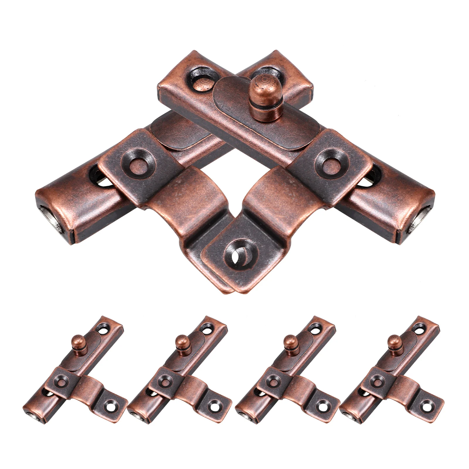 

6 set Wardrobe Stainless Steel Cabinet Cupboard Door Latch Lock Slide Latch For Door Bolt Heavy Duty Slide Hardware