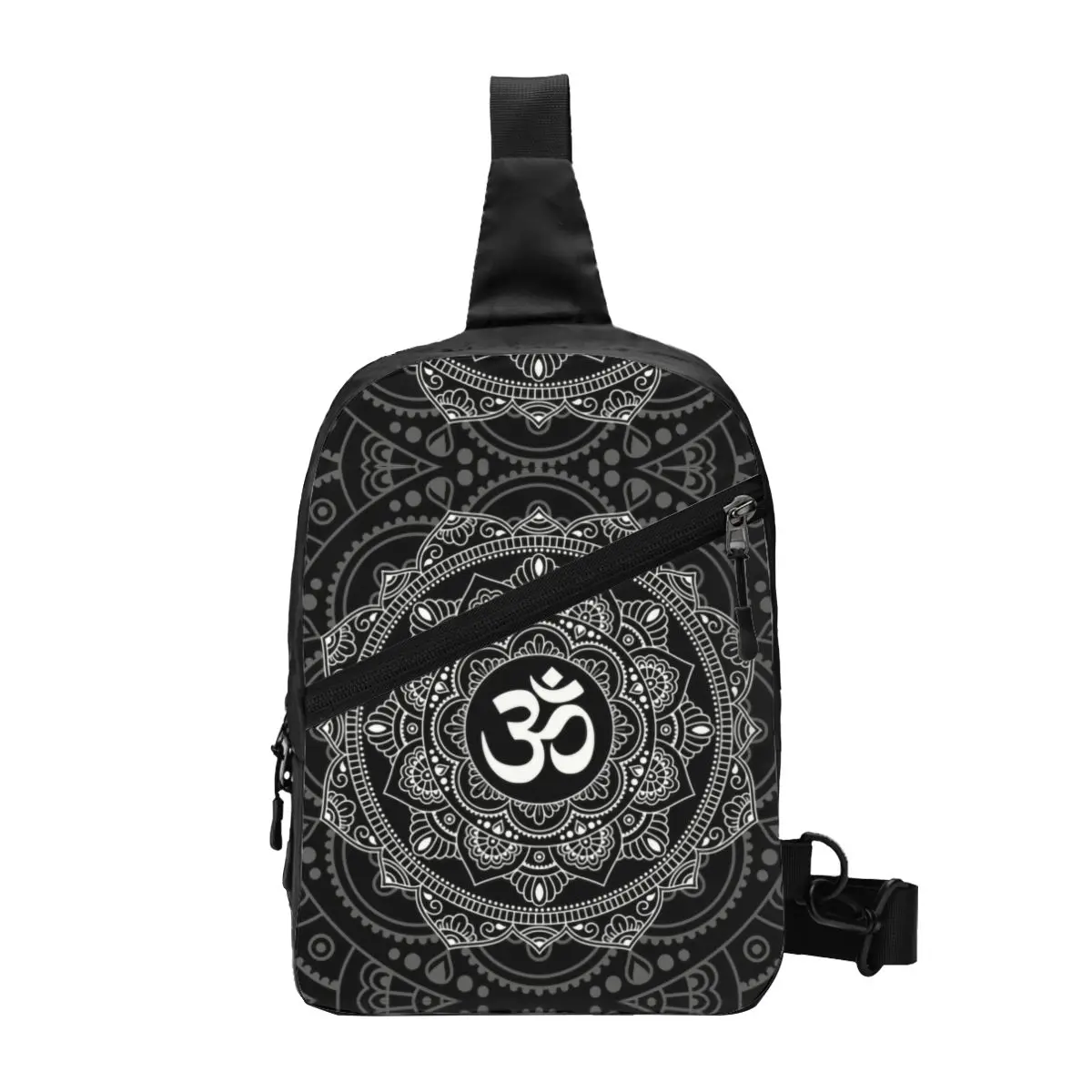 

Custom Fashion Om Mandala Sling Bags for Traveling Men Buddhism Aum Yoga Meditation Chest Crossbody Backpack Shoulder Daypack