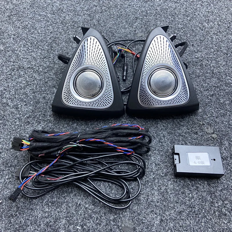 Altoparlante per auto per tesla modello 3 modello y illuminato porta girevole tweeter copertura per altoparlanti a led multicolore installazione