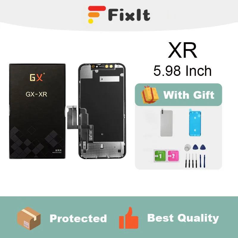 

GX For Iphone XR Screen Replacement 5.98 Inch Mobile Phone LCD Display Screen Digitizer Frame Full Assembly With Repair Tools