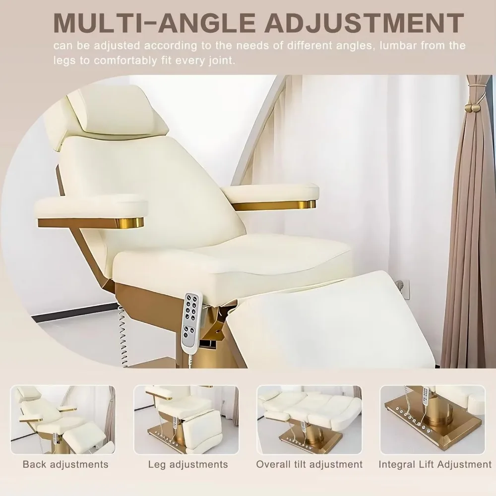Lash Bed Modern Luxurious 3/4 Motors Adjustable Salon Shop Spa Treatment Electric Massage Table Facial Cosmetic Beauty Bed