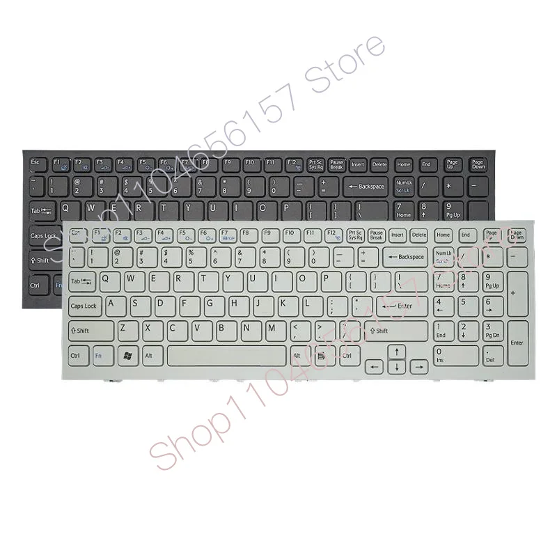 J genuíno eua/inglês teclado para sony vaio vpc-eh vpceh teclado do portátil layout dos eua cor branca 9z.n5csq.301 100% totalmente testado