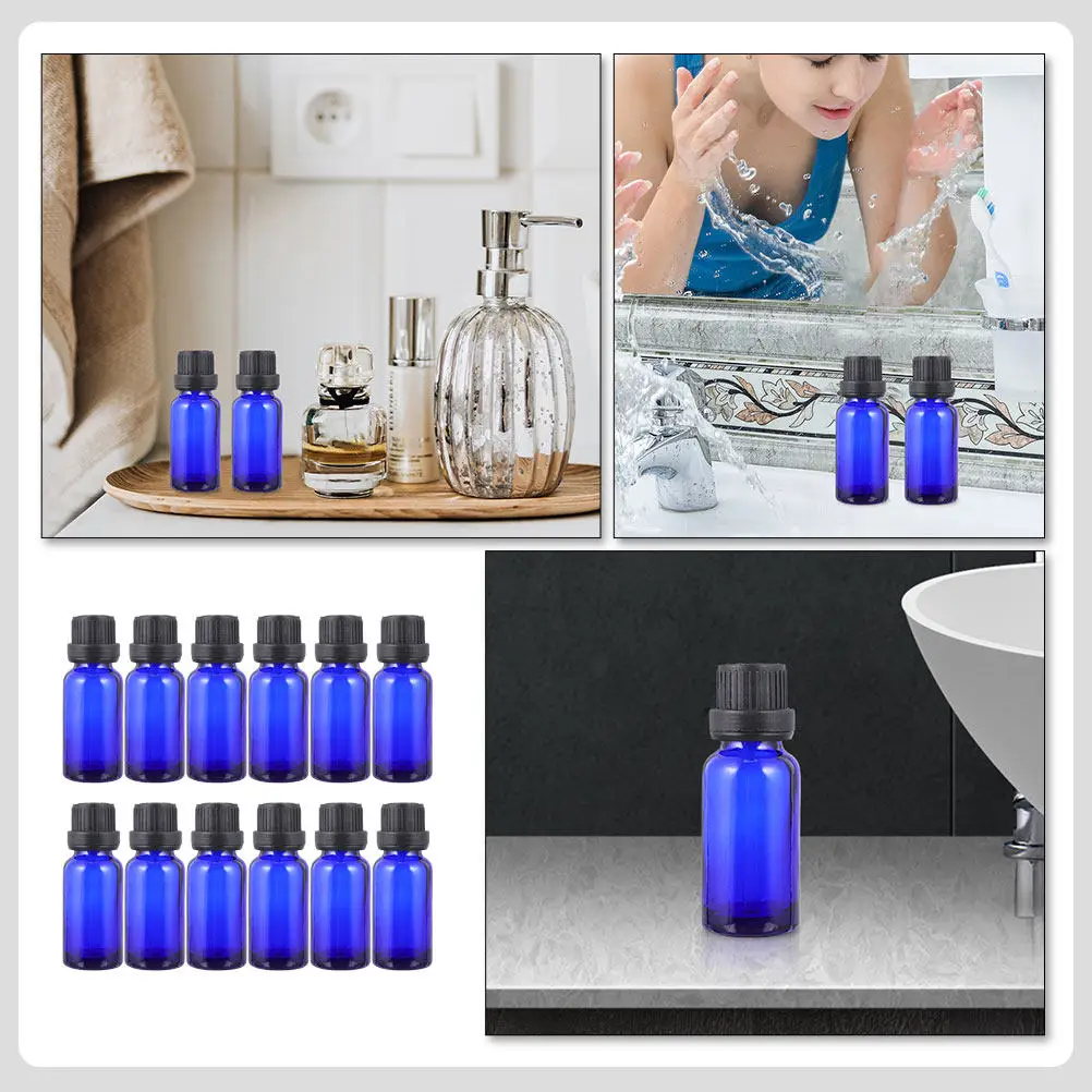 

20Pcs Essential Oil Glass Sample Bottles Shockproof Leakproof Compact Sub Containers for Perfume Cosmetics Essential Oil Liquid