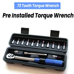 10/15/21Pcs 2-24N.m Precise Torque Wrench Reversible Ratchet Wrench 1/4 Inch Adjustable Torque Spanner Precise Preset Hand Tool