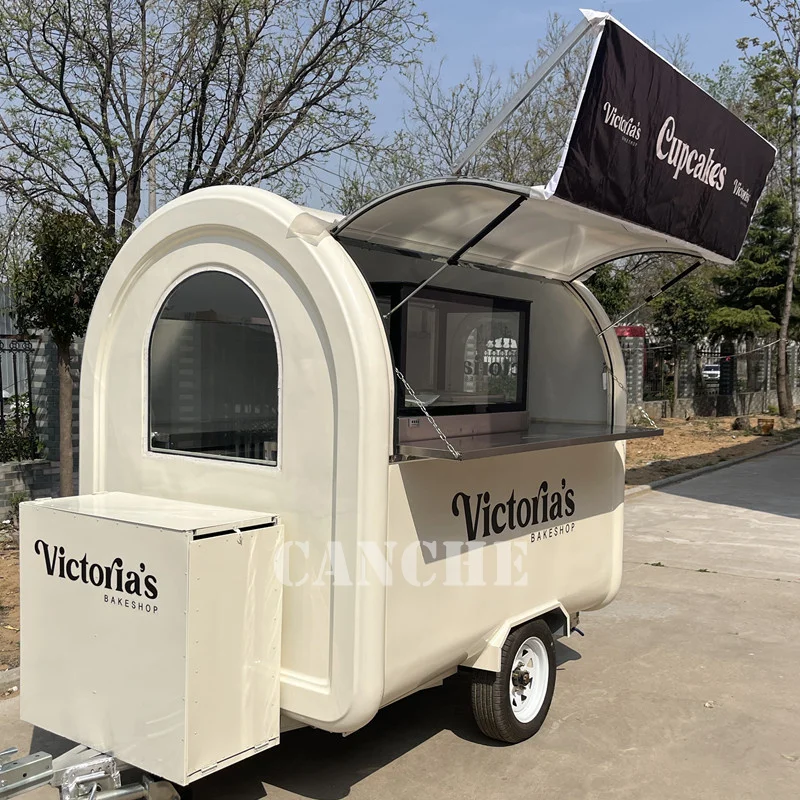 

street mobile food truck cart travel camping camper trailer van bicycle food trailer sale europe mobile food trailer