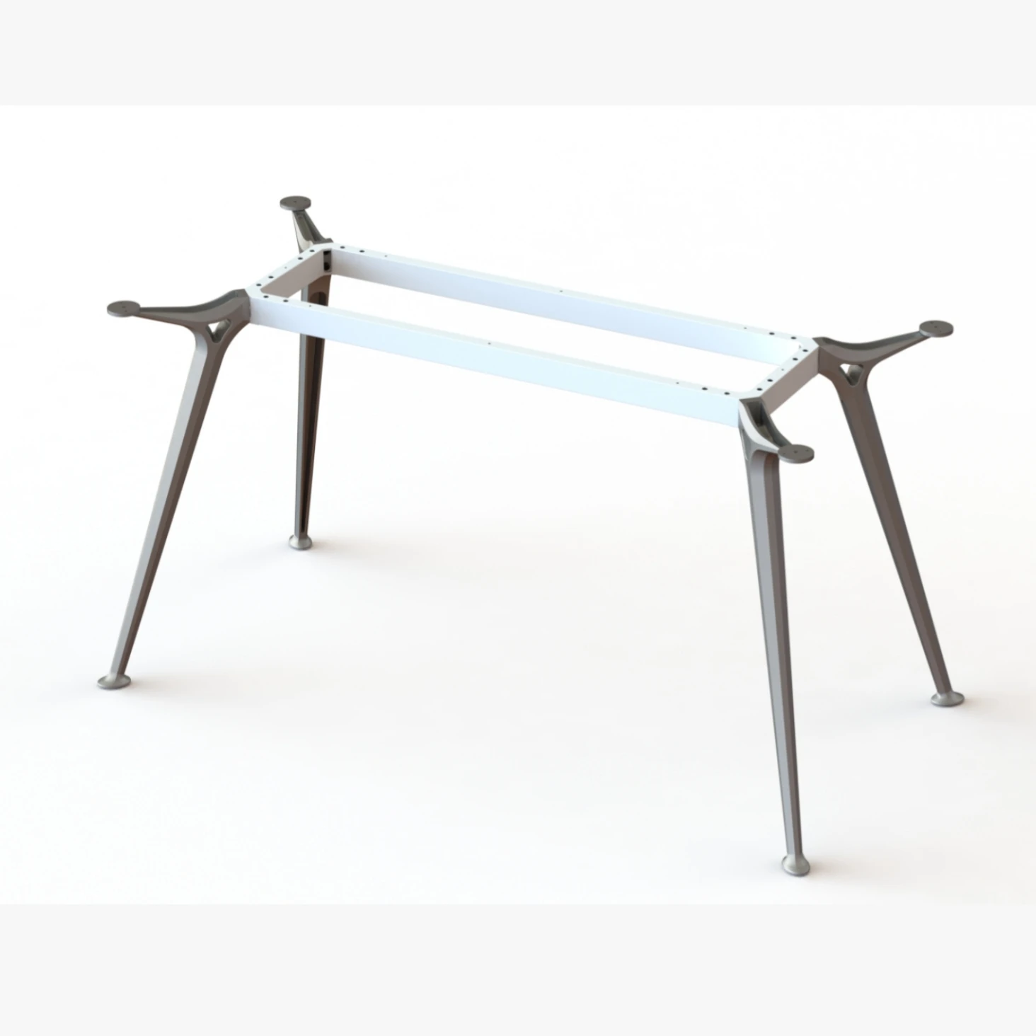 Die Casting Electroplate Metal Bench Base Aluminium Alloy Desk Legs for Standing Office Desk for Furniture Solution