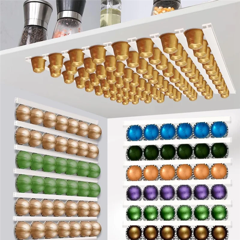 2025 Trend10pcs For Nespresso Green Mountain Solimo Coffee Capsule Holder For Coffee Pods Cafe Pods Shelf Capsule Storage Racks