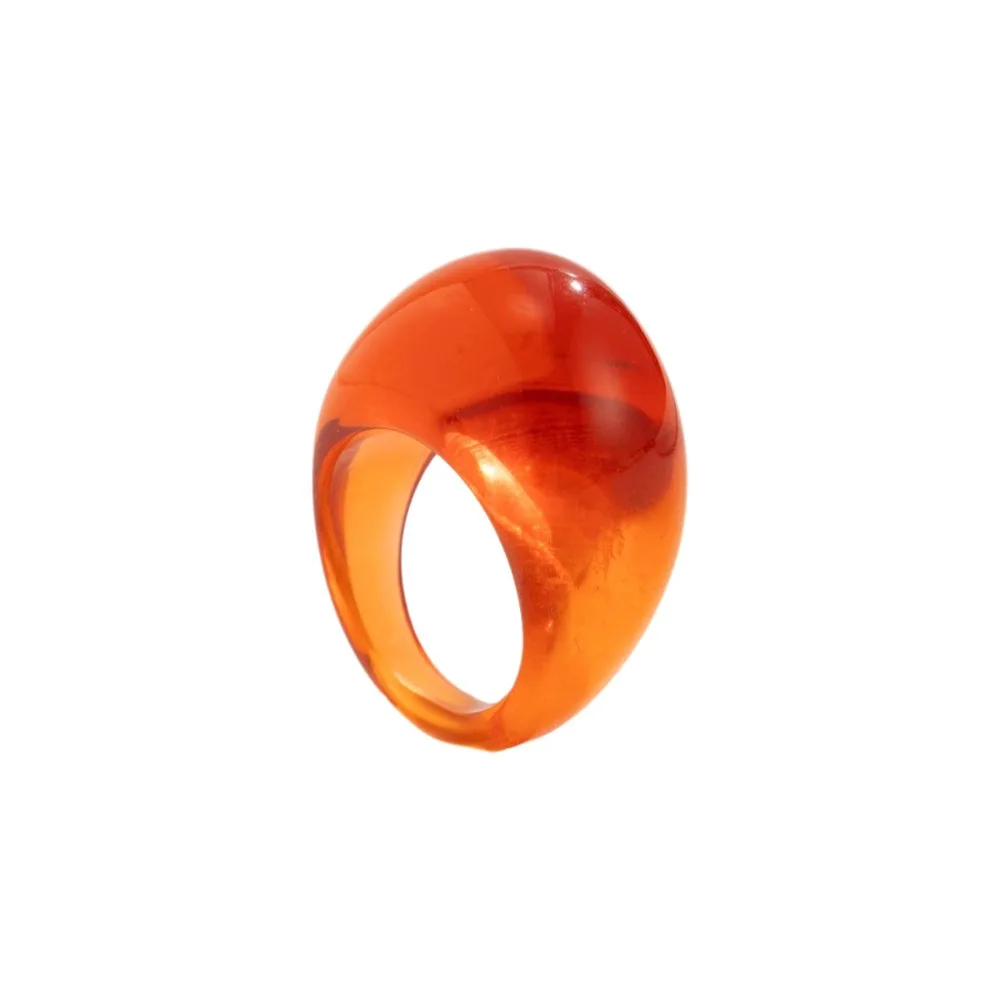 Creative Candy Color Transparent Resin Ring Dome Chunky Acrylic Geometric Ring Exaggerate Multicolour Irregular Ring Women