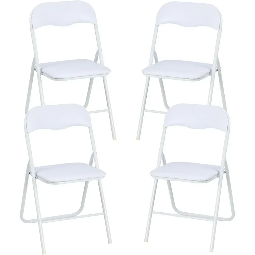 

Folding Chairs with Cushion, Outdoor & Indoor Event Portable Metal Folding Chairs with Non-Slip Feet Pads Stacka Folding Chairs