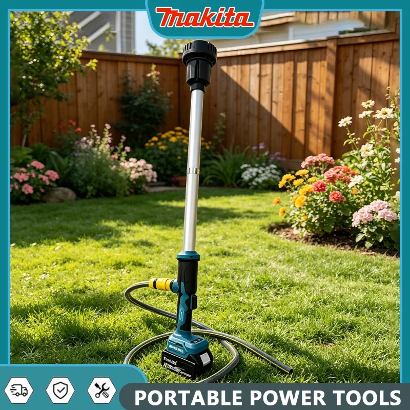 Makita Lithium-Akku-betriebene Wasserpumpe, elektrisches selbstansaugendes Bewässerungsset für Blumen zur Entwässerung, tragbares Gartenpflege-Werkzeug
