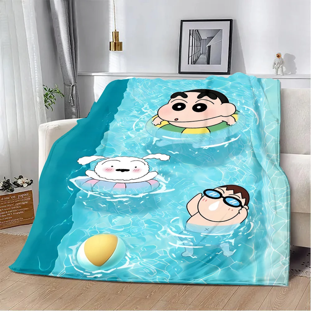 Crayon Boy Shin C-Chan Anime Printed Blanket Picnic Blankets Warm Blanket Soft and Comfortable Blanket Home Travel Birthday Gift